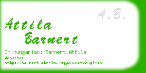 attila barnert business card